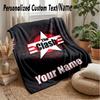 The Clash Custom Flannel Throw Blanket Print Your Name Text Soft Warm Blanket Holiday Present
