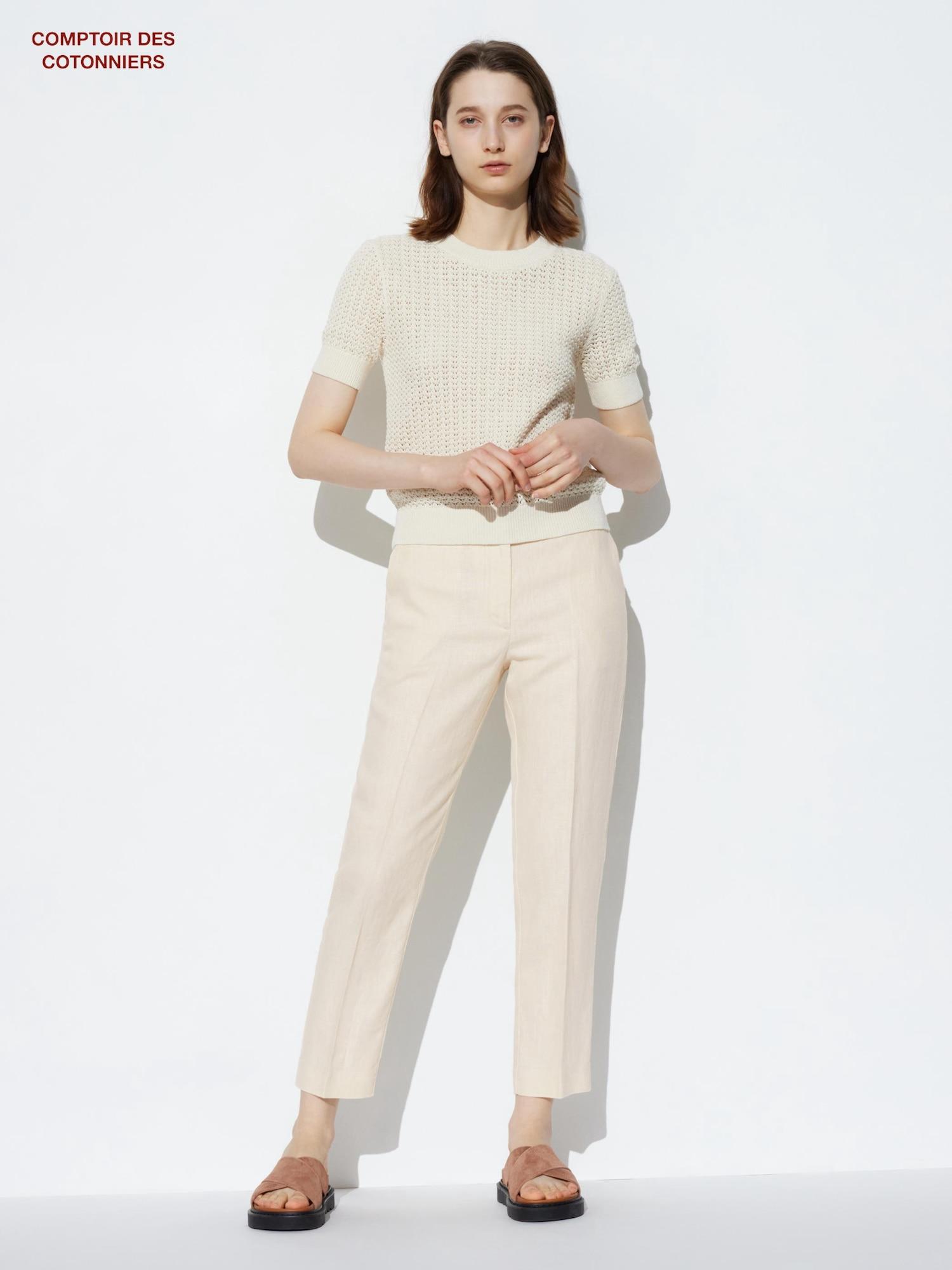 

ЛЬНЯНЫЕ БРЮКИ UNIQLO JAPAN COMPTOIR DE COTONIE 30 NATURAL/L