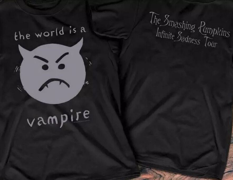 Smashing Pumpkins World Is A Vampire Infinite Sadness Tour 1996 T-shirt Gift XL