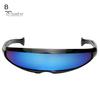 Colorful Sunglasses Novelty Futuristic Mirrored UV Protection Punk X-Men Men Personalized Narrow Sun Glasses for Women Outdoor Fashion