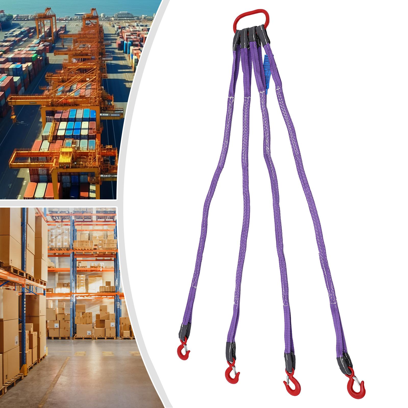 

3T Chain Sling with 4 Hooks - 9.84ft Chains, 6613.87lbs Capacity - Ideal for Heavy Load Lifting, Construction & Industrial Use 3m