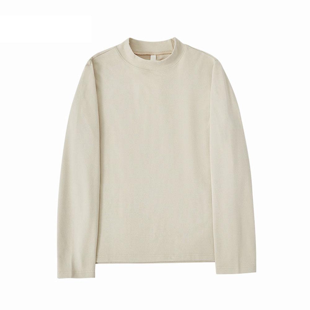 Men's Winter Thick Long Sleeve T-Shirts Half Sweater Pullovers Undershirt Fashion Streetwear Korean Autumn Clothes Women Man