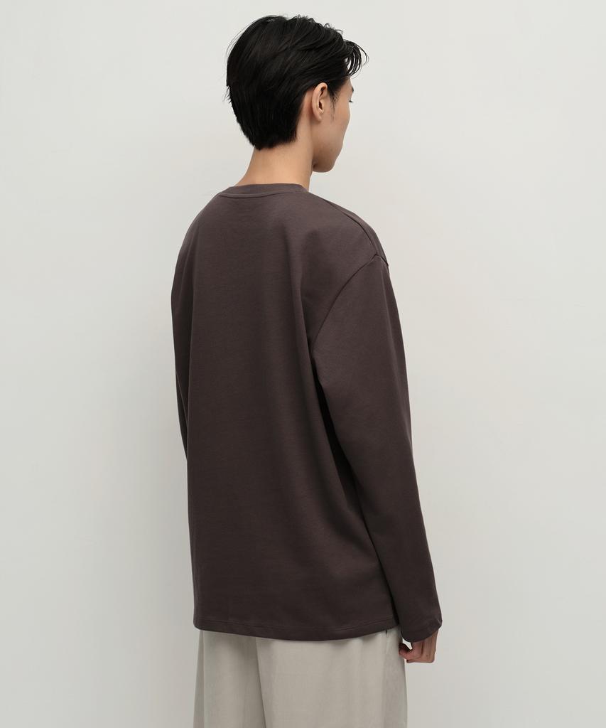 MUSINSA STANDARD [Heat Standard] Crew Neck Long Sleeve T-Shirt [Dark Brown]