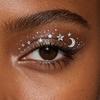 Metallic Eye Tattoo Stickers, Waterproof Temporary Freckle Decals, Sparkling Foil Eye Makeup for Festival Party, Glitter Face Art