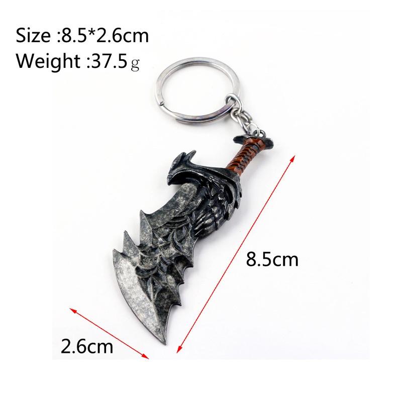Von Gott Krieg 4 Kratos 3D Kopf Schlüsselanhänger Leviathan Axt Schlüsselanhänger Ring Metall Schmuck