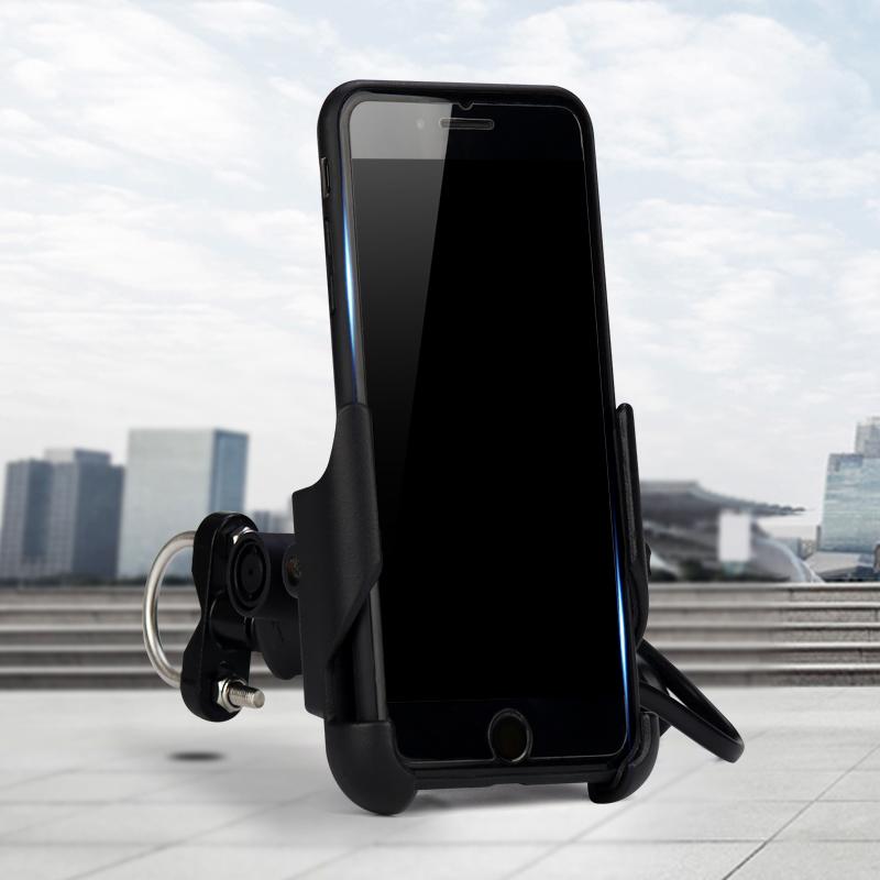 Aluminum Alloy Waterproof USB Charger Mobile Phone Holder Bike Cell Phone Mount Motorcycle Phone Charger Holder