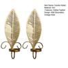 1/2Pcs Vintage Wall Sconces Candle Holder Hollow Feather Iron Art Tealight Candle