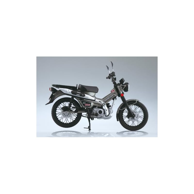 Skynet 1/12 Scale Finished Honda CT125 Motorcycle in Matte Armored Silver Metallic
