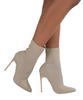 Maogu High Heels Stiletto Winter Fashion Stretch Fabric Boot Luxury Shoes Plus Size 42 43 2024 Autumn Women Beige Sock Boots