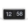 Retro Cat's Eye Flip Clock - Pure Black/White, Transparent Carving Design for Desk or Living Room
