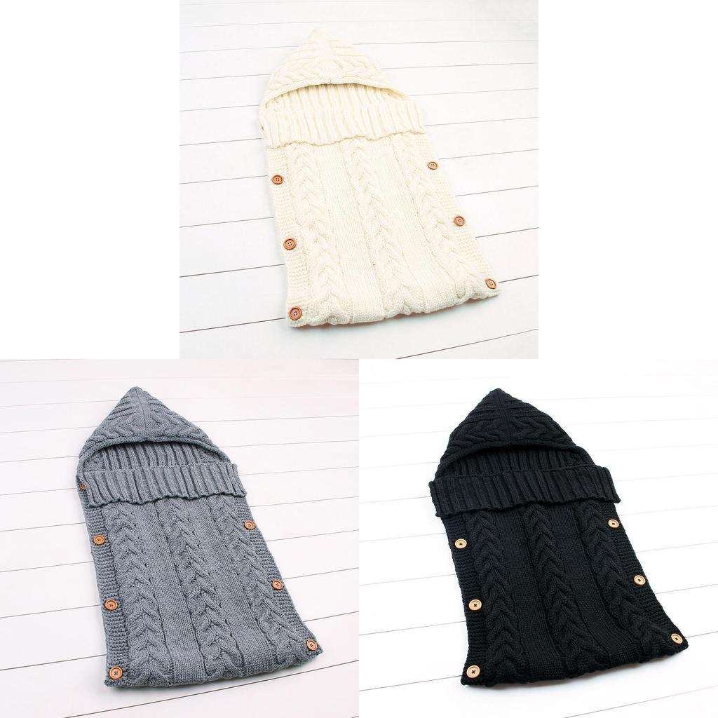Cozy Newborn Sleeping Bag Baby Infants Knit Crochet Swaddle Wrap For Ultimate Warmth