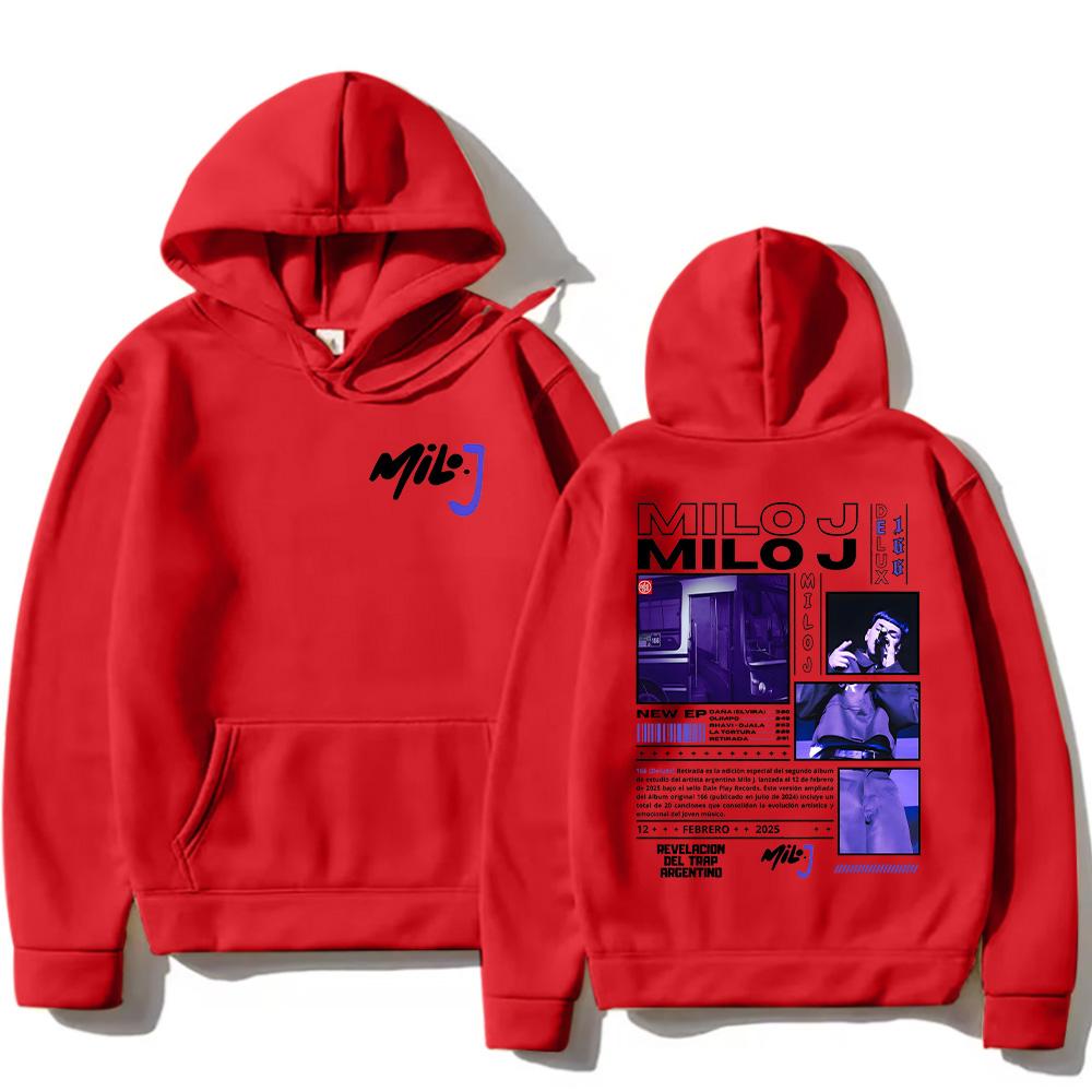 Milo J Mikiny Rapper Milo J Merch Mikiny Módní Dámské Pánské Nový Design Oblečení Grafický Potisk High Street Pulovry Ležérní