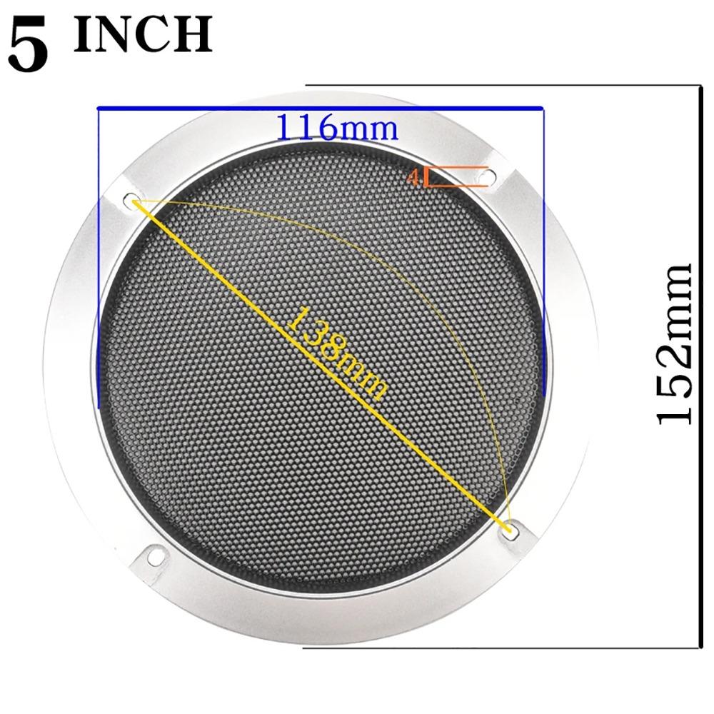 1Pcs 2/3/4/5/6.5/8/10 inch Speaker Net Cover Metal Iron Wire Grilles High-grade Speakers Plastic Frame Enclosure Decorative Mesh