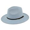 Retro Plush Jazz Multi Color Flat Big Brimmed Hat With Fashionable Personality