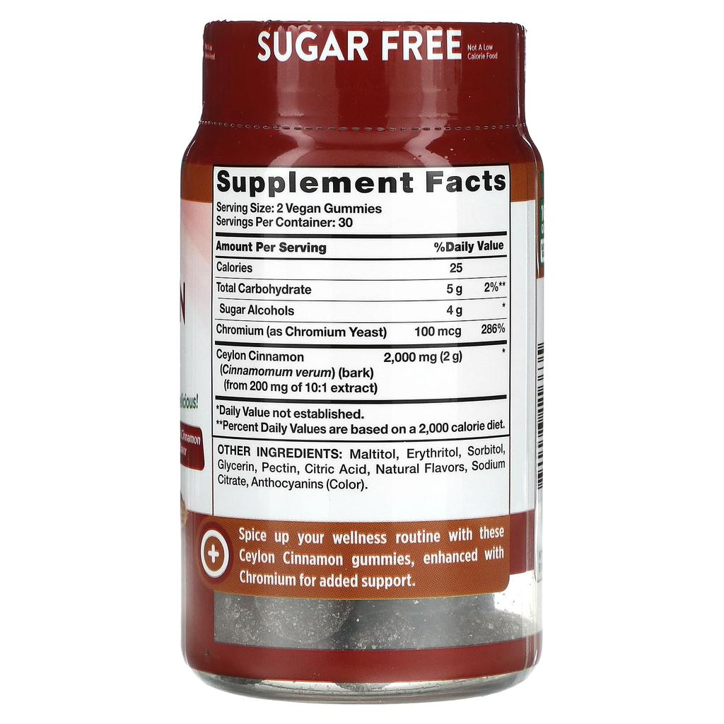 Nature's Truth Ceylon Cinnamon, Vegan Gummies, 60 Pieces