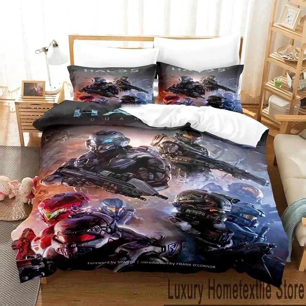 

Game Halo 5 Guardians Bedding Set Boys Girls Twin Queen King Size Duvet Cover Pillowcase Bed boys Adult Home Textileextile EU Single 135x200cm