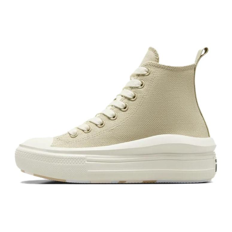 Converse All Star Move Casual Versatile High-Top Canvas Shoes Women Sneakers Beige A09100C
