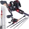 Kombinace rybářského prutu a navijáku 1,8 m/2,1 n Baitcasting Rybářský prut s 17+1 BB baitcasting navijákem pro cestovní rybaření