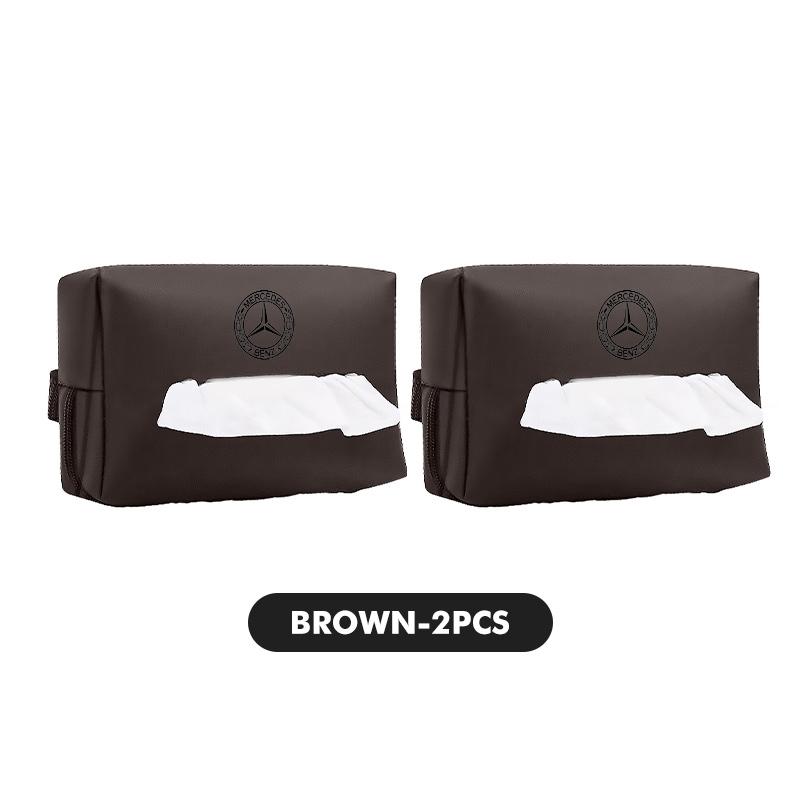 CGRE6 For Benz 1/2PCS Car Interior Tissue Bag Seat Back Tissue Storage Box Holder Accessories AMG VIANO GLB GLC W108 W124 W126 W169
