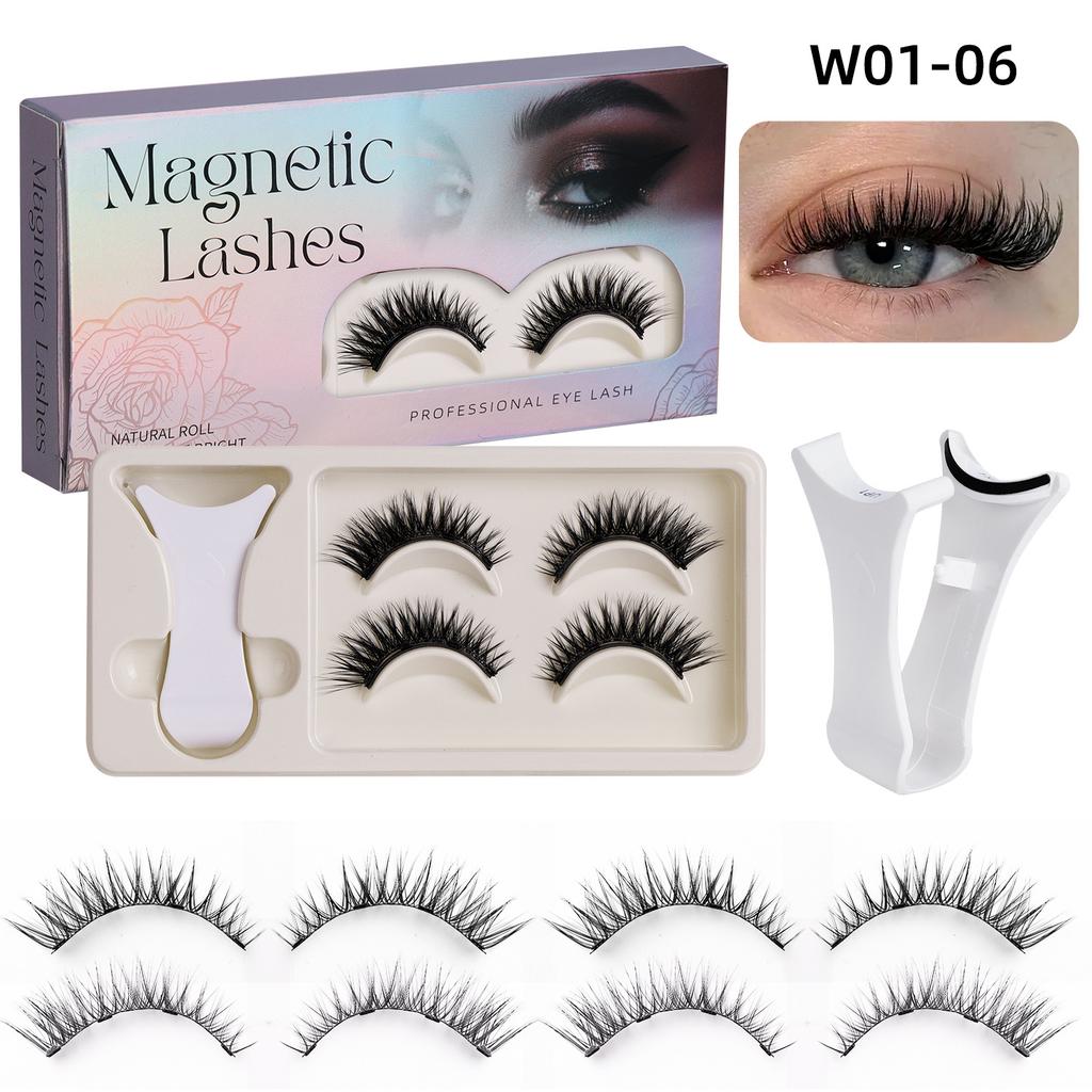 2 Pairs Magnetic Eyelashes - Premium Box Set with Carrying Case