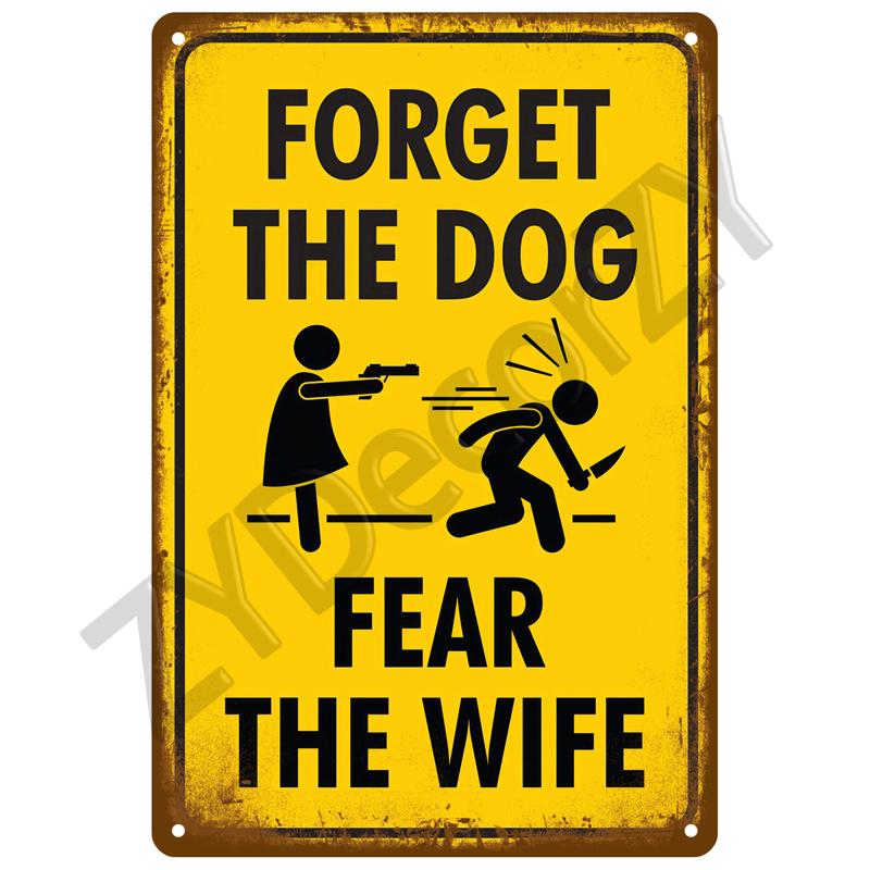 High Definition Metal Tin Sign Funny Warning Signs Retro Humorous Security Plaque Vintage Sarcastic Wall Art Decor for Home Gard