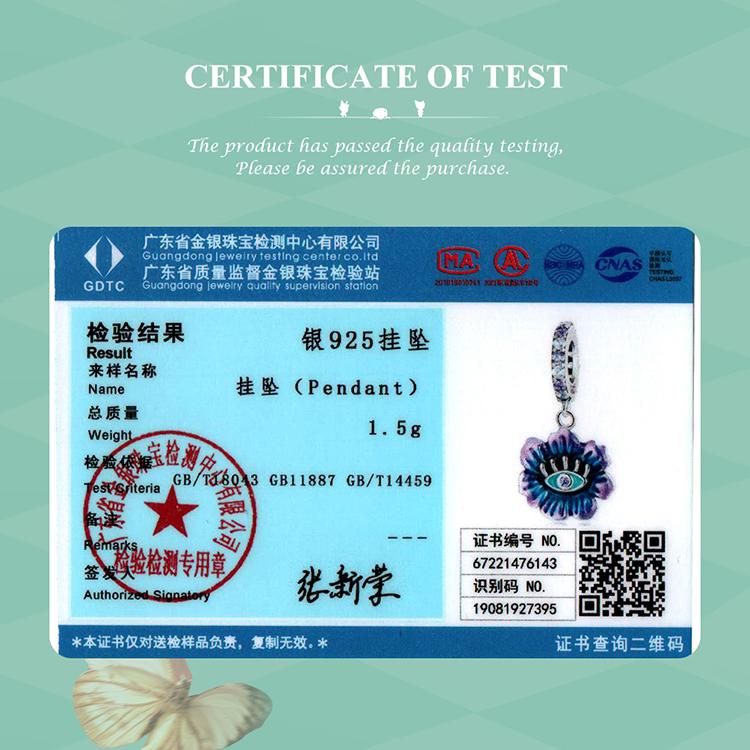 WOSTU 925 Sterling Silver Devil Flower Hanging Charm Grotesque Bee & Fish Hanging Bead Fit DIY Making Women Bracelet & Bangle Jewelry