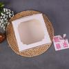 Pastry Box with Window, Kraft Paper Cake Packaging for Egg Yolk Crisps