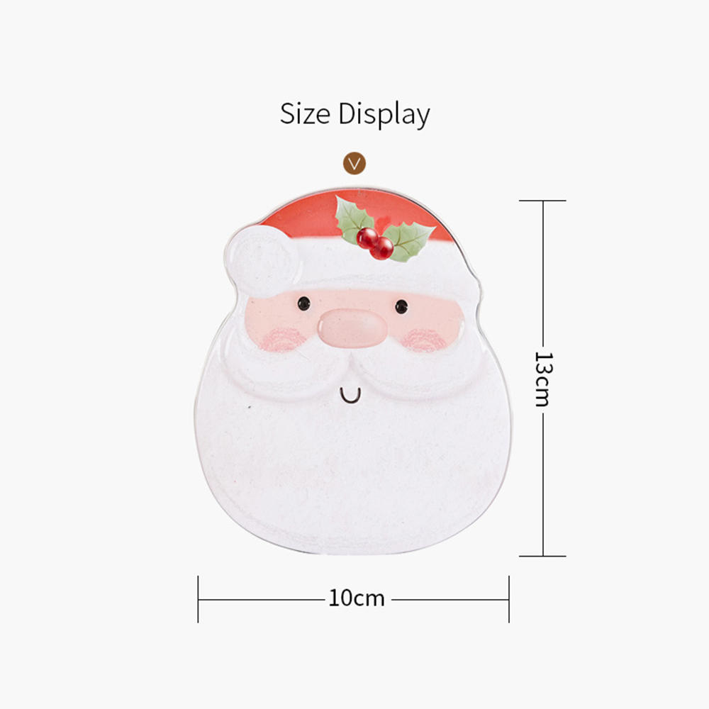 Cutie de tablă în formă de brad de Crăciun Biscuiți de Crăciun Moș Crăciun Biscuiți pentru depozitare bomboane Cutie metalică Om de zăpadă imprimat Organizator borcan sigilat