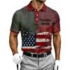 Men's Short Sleeve Polo Shirt Button Down Casual Fit Printed Halloween Themed Polo Shirt with Graphic Design for Everyday Wear