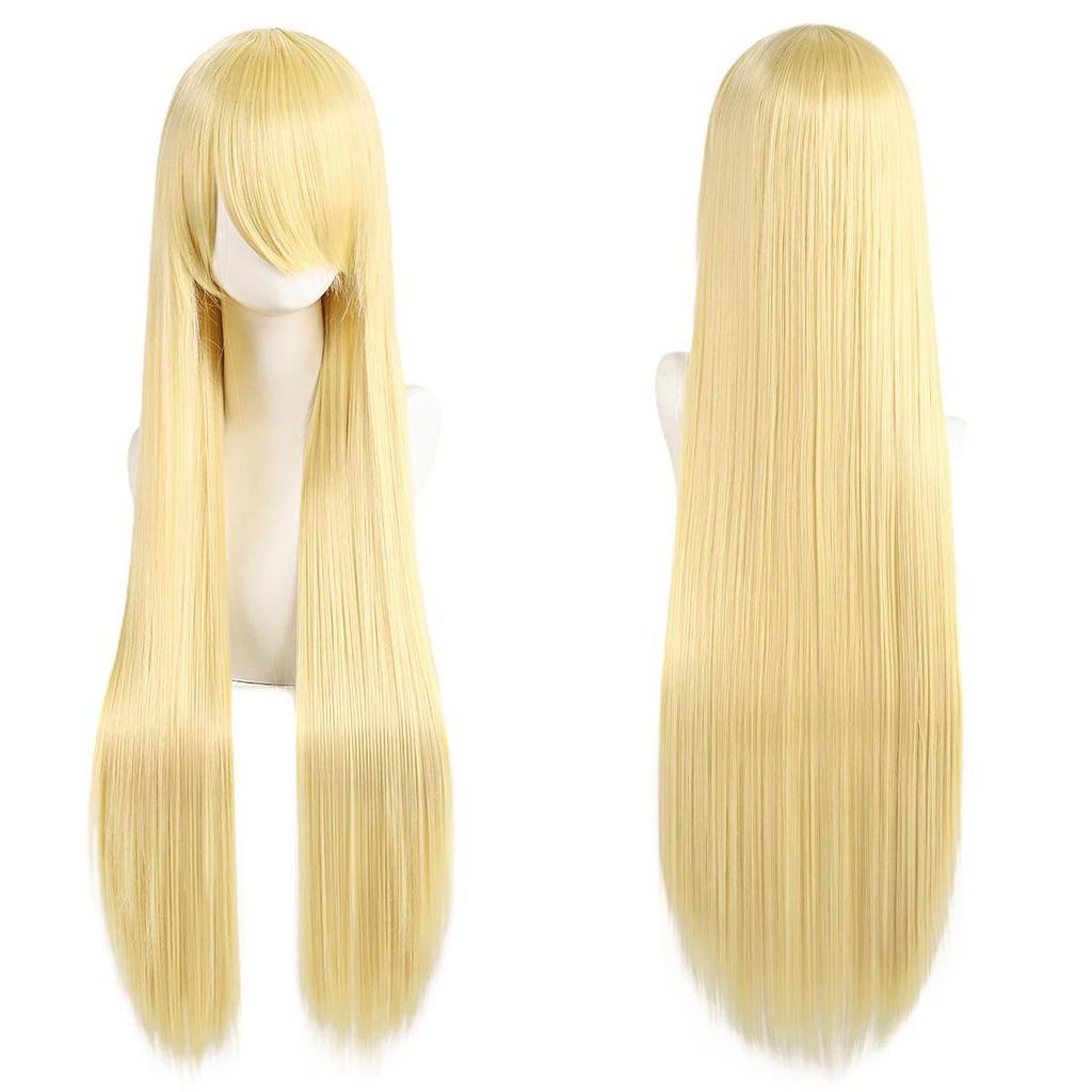 Mao Niang Stil 80cm Lange Gerade Cosplay Perücke, Unisex, Bunt und Vielseitig