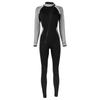 Women 3mm Neoprene One-Piece Thermal Wetsuit Mock Neck Long Sleeve Front Diagonal Zipper Jumpsuit for Swimming Surfing Diving