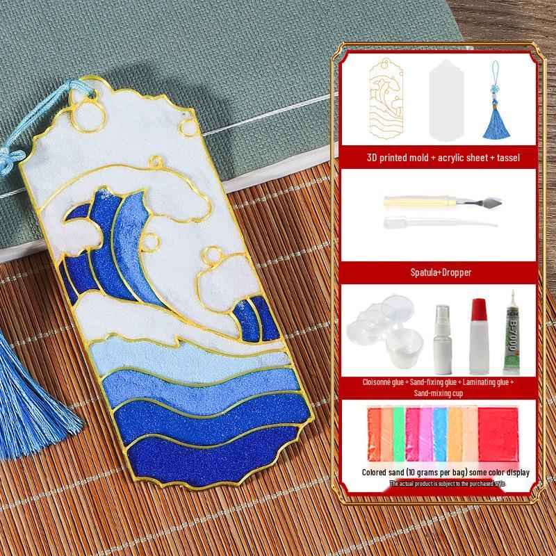 Cloisonné Enamel Bookmark Kit - Jingtai Blue Mid-Autumn Craft Activity