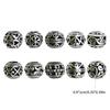 10pcs Tibetan Style Large Hole Spacer Beads Antique Silver for DIY Jewellery Making and Crafting Projects