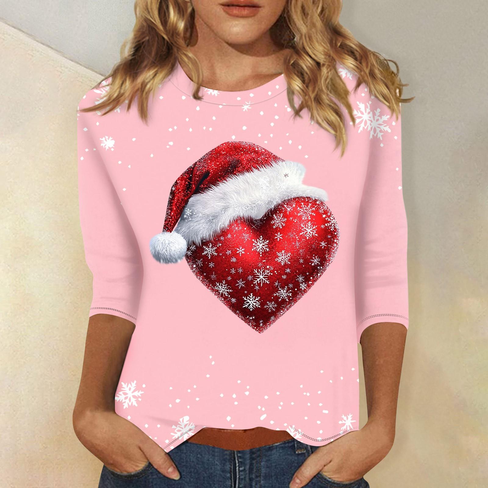 

Женский модный повседневный пуловер с рукавами 3/4 и воротником-стойкой XXXL розовый