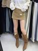 Han Mei'er 2025 Spring/Summer High-Waist Slimming Hip-Hugging Skort with Lining