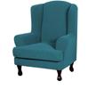 Wingback Chair Covers 2 Piece Wing Chair Slipcover Stretch Slipcover for Wingback Chairs Wing Chair Cover with Elastic Bottom Non-Slip Furniture Cover
