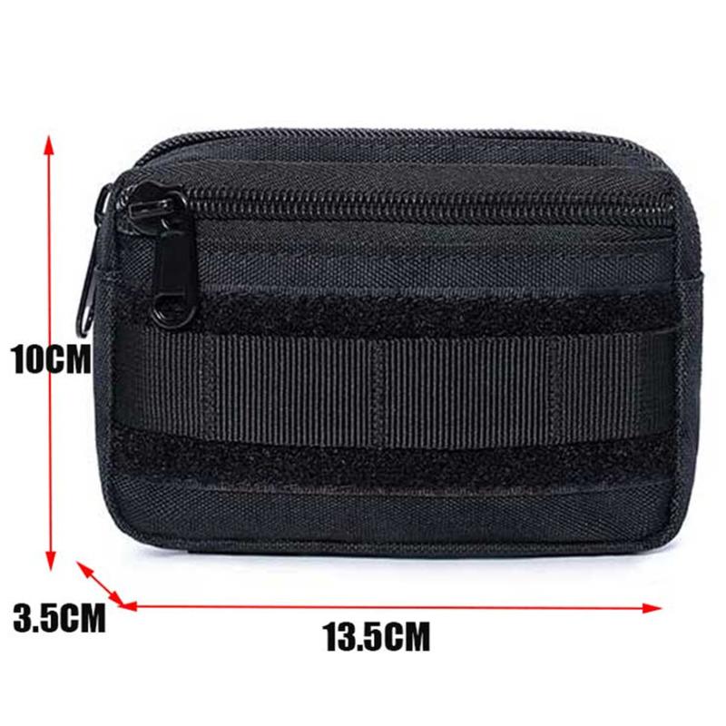 Doppellagige Hüfttasche Herren Molle Hüftgürtel Nylon Hüfttasche Bauchtasche Camping Wandertasche Geldbörse Rucksack Zubehör Utility Bag