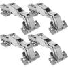 2/4Pcs 175Degree Cabinet Hinges Buffer Concealed Hydraulic Damp Furniture Hinges Adjustable Cold Rolled Steel Buffer Dampers