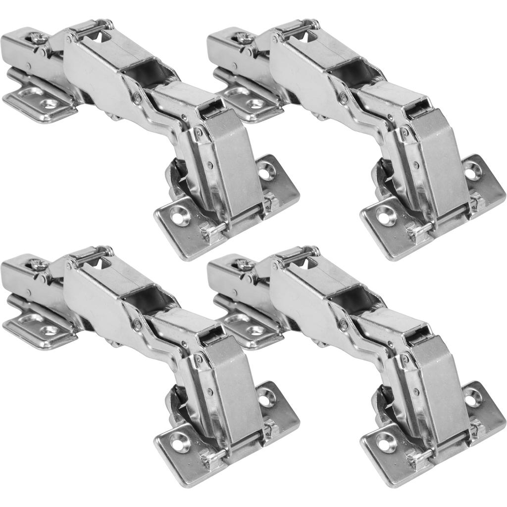 2/4Pcs 175Degree Cabinet Hinges Buffer Concealed Hydraulic Damp Furniture Hinges Adjustable Cold Rolled Steel Buffer Dampers