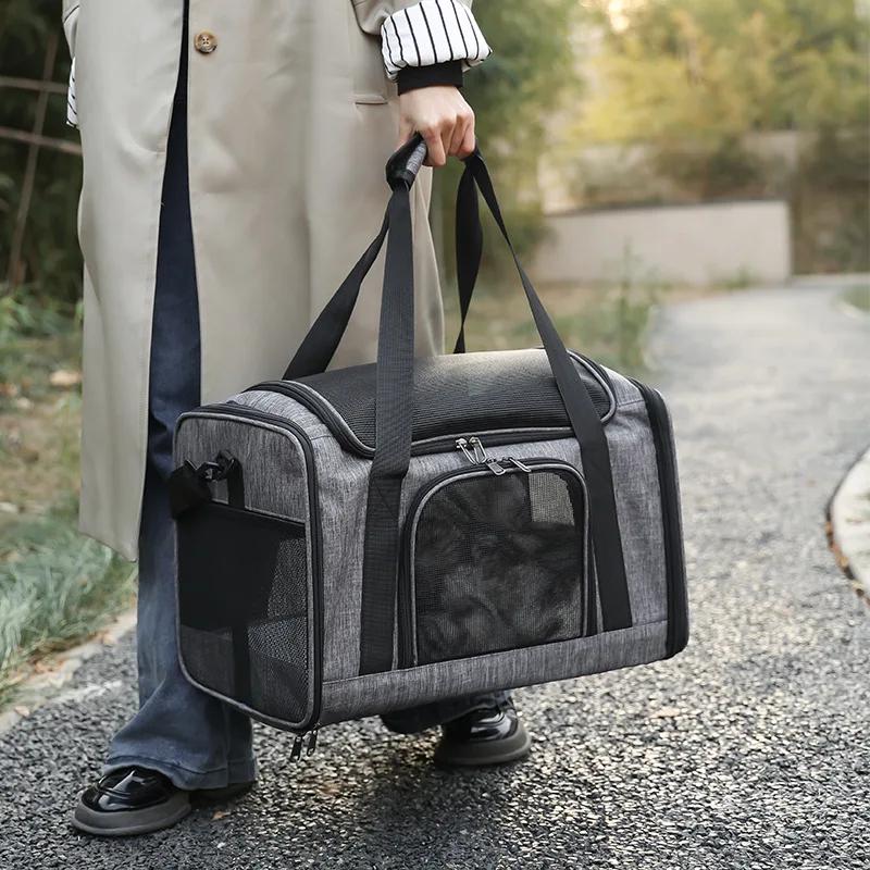 Cat Outgoing Travel Puppy Carrier Backpack Pet Bag Large Capacity Breathable Portable Cat Backpack Foldable Dog Bag Pet Supplies