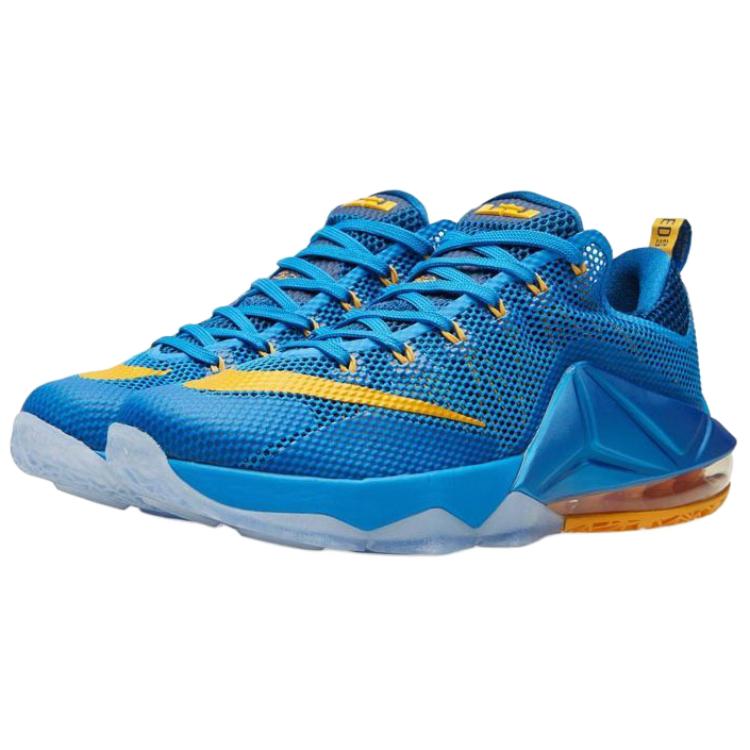 Nike Lebron 12 Comfortable Soft Non-Slip Durable Low-Top Basketball Shoes Men sneaker Blue 724558-484