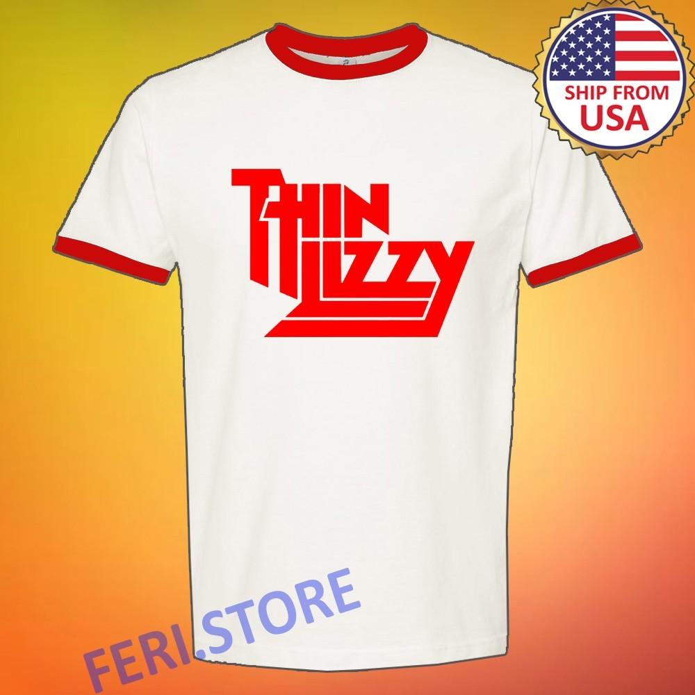 

THIN LIZZY Men s Ringer Red Size S to 3XL 3XL