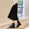 Women's Elegant Pleated Midi Skirt