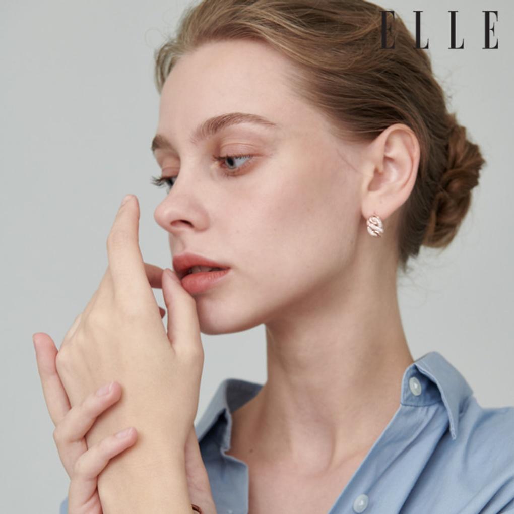 14K Bold Chain One-Touch Earrings (Gold Pin) ELGPEE387