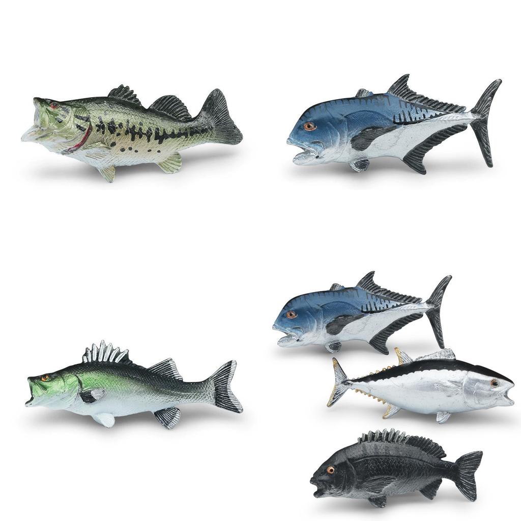 Meerestier Harzmodell Spielzeugpackung mit Thunfischen und Lachs für Heim-Aquarienausstellung