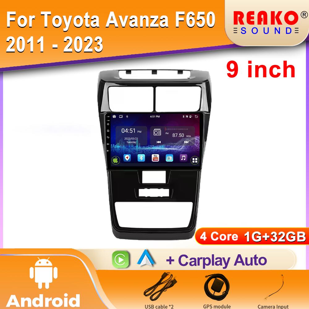 

Автомобильное радио Carplay для Toyota Avanza F650 2011 - 2023 Навигация GPS Android Auto Bluetooth стерео экран блок 2din 5G WiFi BT 4 core 1GB+32GB carplay