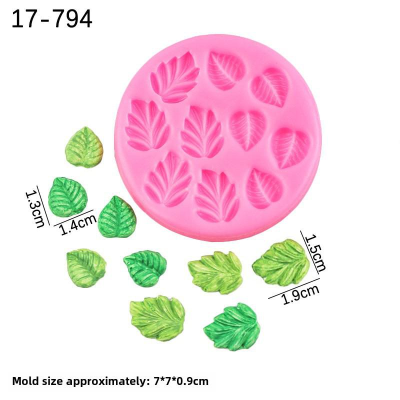 Maple, Ginkgo, Clover Silicone Mold for Fondant and Chocolate Cake Decorations