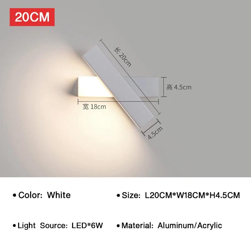 Moderne LED Wandleuchte 350° drehbare Wandlampe für Schlafzimmer Wohnzimmer Innenwandleuchten Beleuchtungskörper