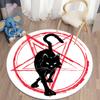 Mysterious Black Cat Round Decorative Carpet Divination Cushion Divination Hotel Carpet Home Decor Living Room Alfombra