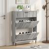 Shoe Cabinet HAARLEM 78 x 24 x 103 cm Engineered Wood Sonoma Grey